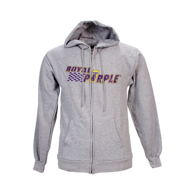 Royal Purple Unisex Zip Hoodie - Grey